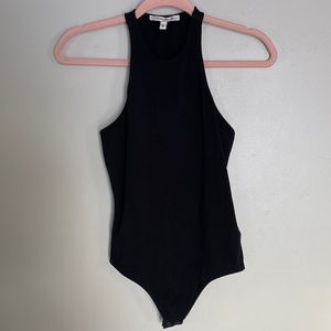 Express High Neck Racerback Bodysuit - Black - XS